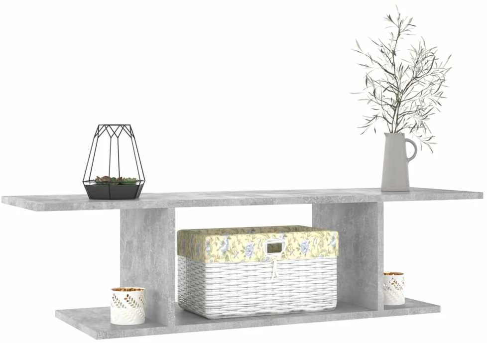 TV staliukas Sieninė televizoriaus spintelė, betono pilka, 103x30x26,5cm