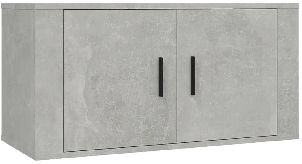 TV staliukas Sieninė televizoriaus spintelė, betono pilka, 80x34,5x40cm
