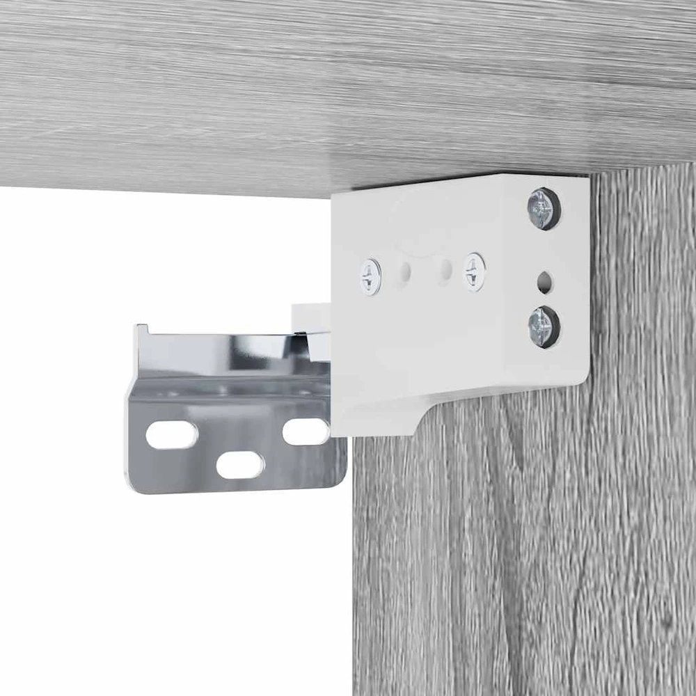 TV staliukas Sieninė TV sekcija, 5 dalių, pilka ąžuolo, apdirbta mediena