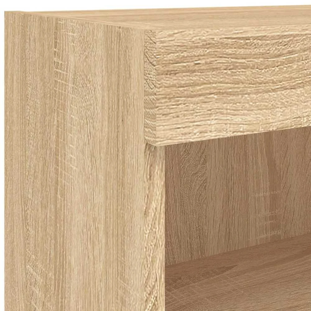 TV staliukas Sieninė TV sekcija su LED, 4 dalių, ąžuolo, apdirbta mediena