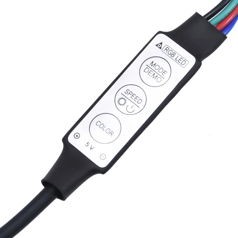 TV staliukas Sieninė TV sekcija su LED, 5 dalių, ąžuolo, apdirbta mediena