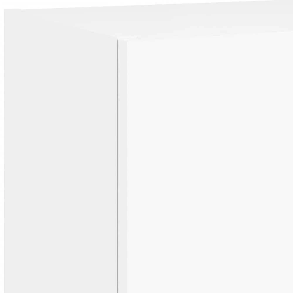 TV staliukas Sieninė TV sekcija su LED, 5 dalių, balta, apdirbta mediena