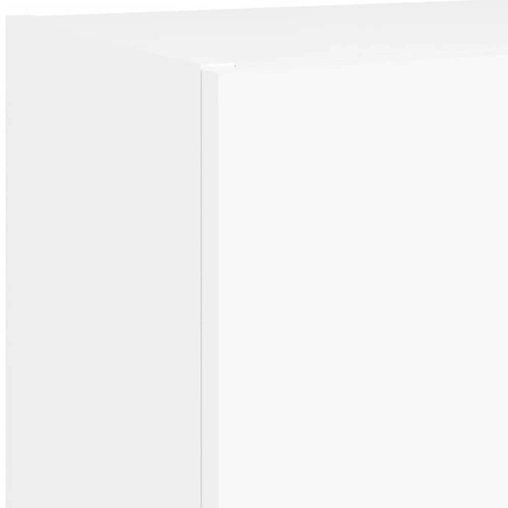 TV staliukas Sieninė TV sekcija su LED, 6 dalių, balta, apdirbta mediena