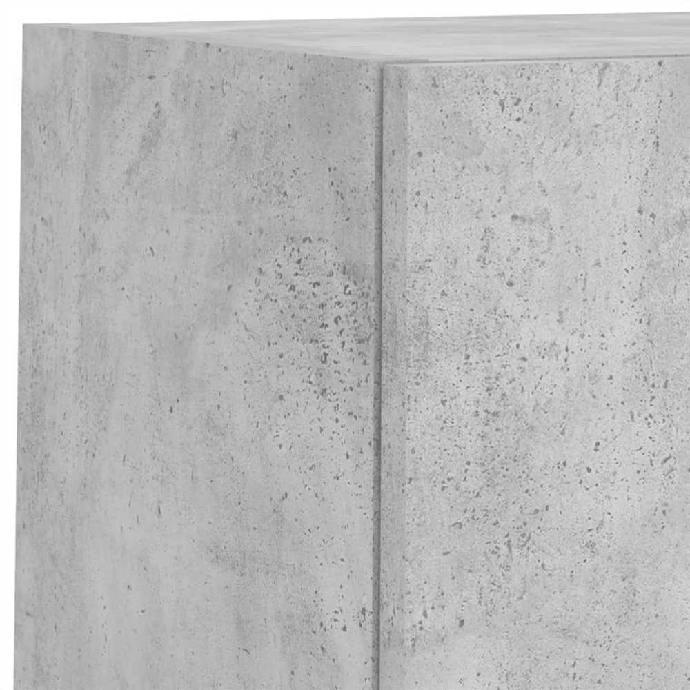 TV staliukas Sieninė TV sekcija su LED, 6 dalių, betono, apdirbta mediena