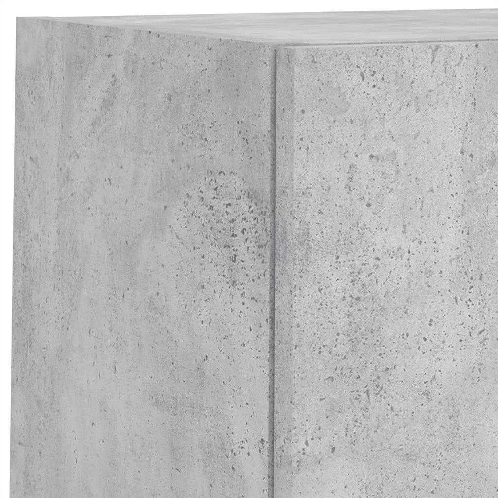 TV staliukas Sieninė TV sekcija su LED, 6 dalių, betono, apdirbta mediena