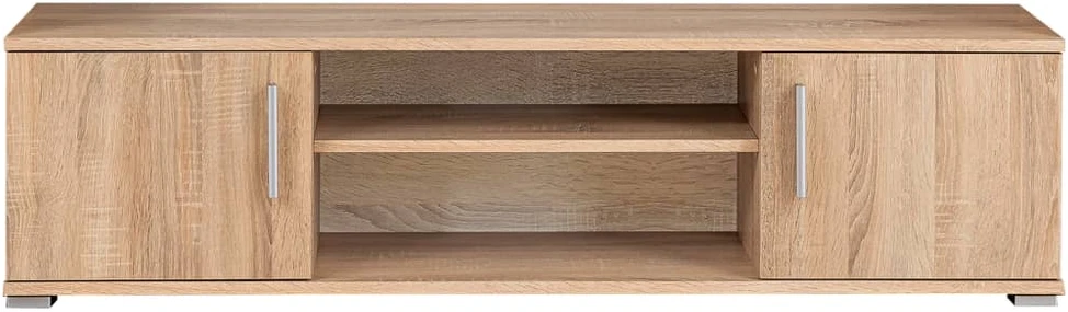 TV staliukas Sieninė TV sekcija su LED šviesomis, Sonoma ąžuolo mediena