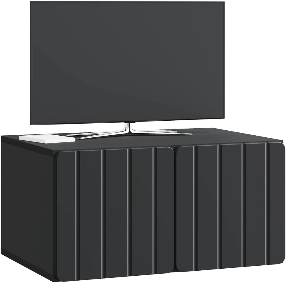TV staliukas Sieninė TV spintelė 59,5 x 41 x 30 cm Juoda Apdirbta mediena
