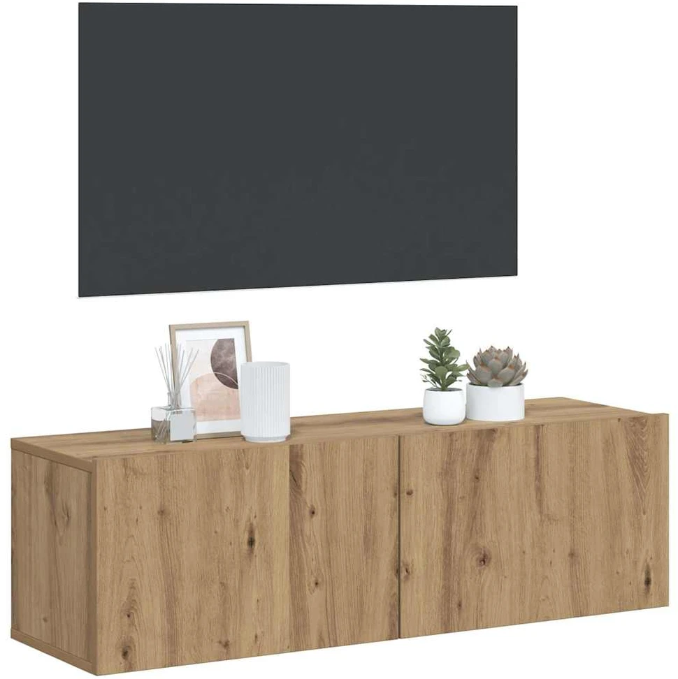 TV staliukas Sieninė TV spintelė, artisano, 100x30x30cm, apdirbta mediena