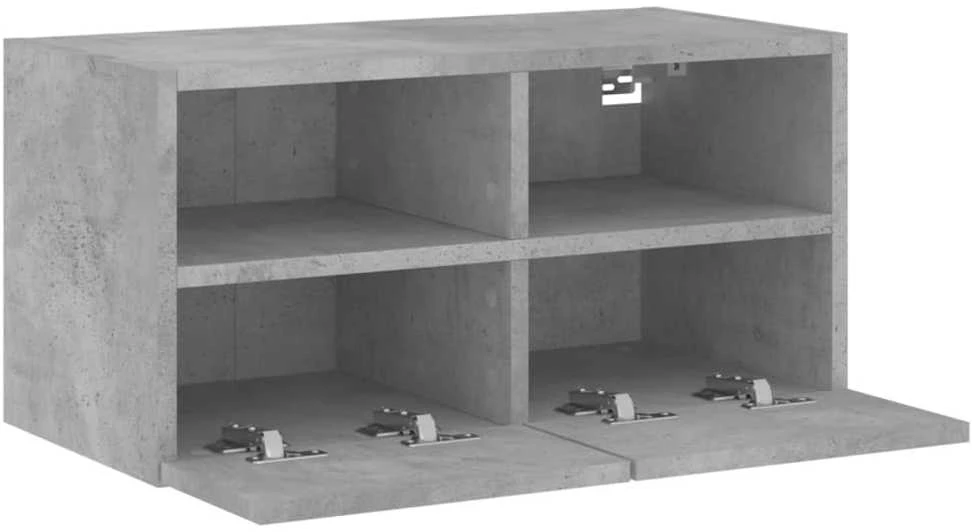 TV staliukas Sieninė TV spintelė, betono pilka, 60x30x30cm, apdirbta mediena