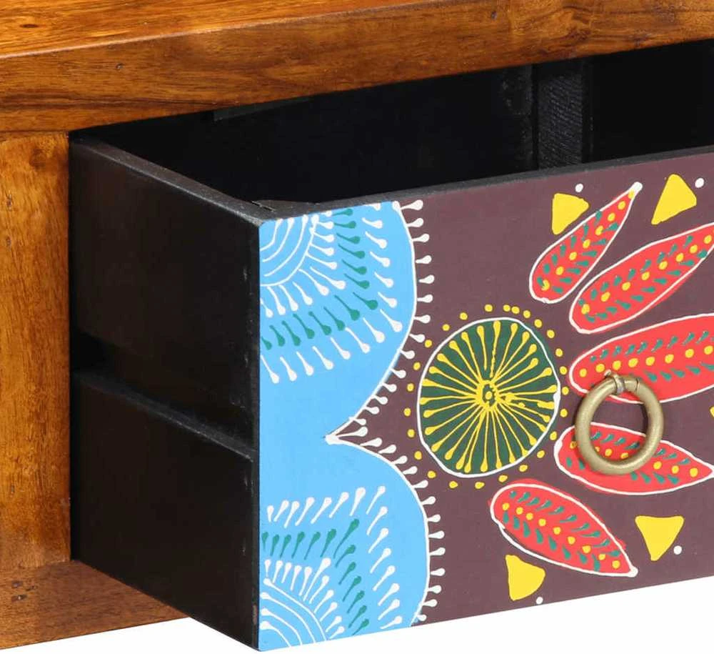 Sieninė TV spintelė Daugiaspalvė 100x30x22 Akacijos masyvo