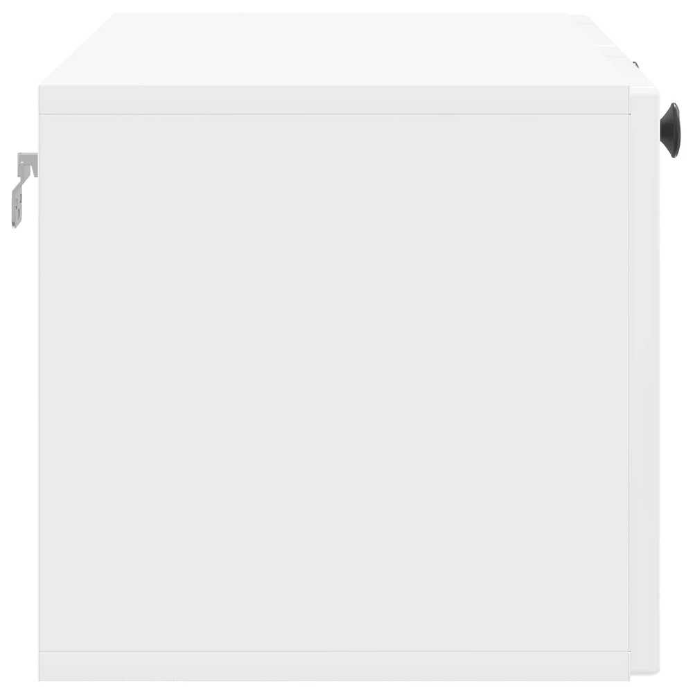 TV staliukas Sieninė TV spintelė Itin blizgi balta 78,5 x 31 x 30 cm