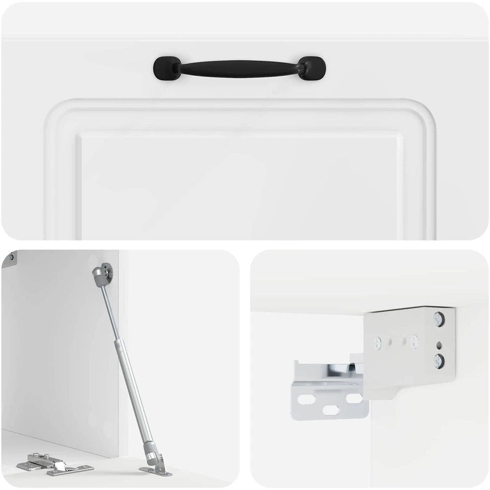 TV staliukas Sieninė TV spintelė Itin blizgi balta 78,5 x 31 x 30 cm