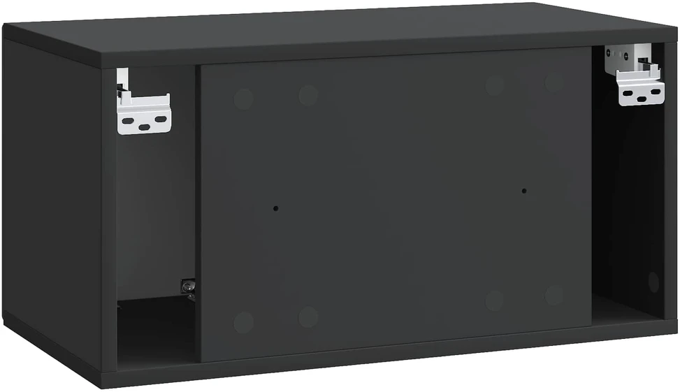 TV staliukas Sieninė TV spintelė Juoda 59,5 x 31 x 30 cm Apdirbta mediena