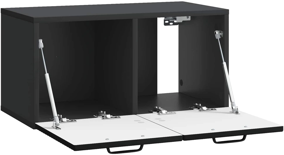 TV staliukas Sieninė TV spintelė Juoda 59,5 x 31 x 30 cm Apdirbta mediena