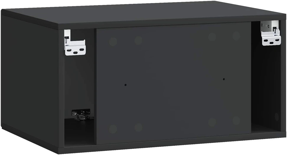 TV staliukas Sieninė TV spintelė Juoda 59,5 x 41 x 30 cm Apdirbta mediena