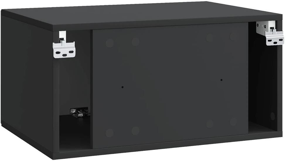 TV staliukas Sieninė TV spintelė Juoda 59,5 x 41 x 30 cm Apdirbta mediena