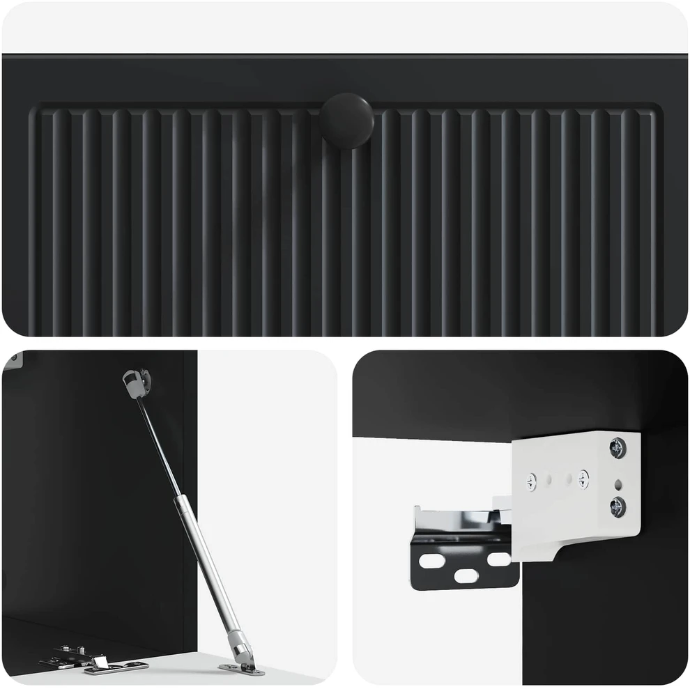 TV staliukas Sieninė TV spintelė Juoda 78,5 x 31 x 30 cm Apdirbta mediena