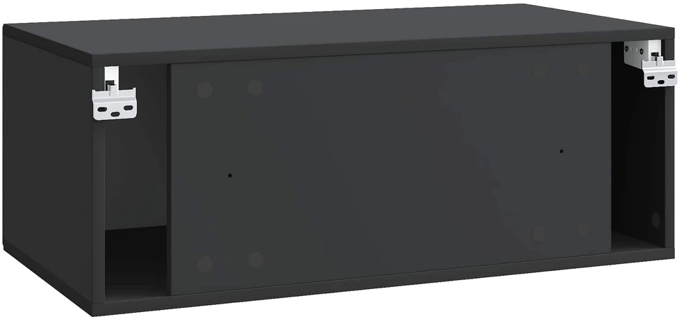 TV staliukas Sieninė TV spintelė Juoda 78,5 x 41 x 30 cm Apdirbta mediena