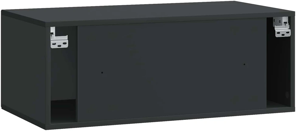 TV staliukas Sieninė TV spintelė Juoda 78,5 x 41 x 30 cm Apdirbta mediena