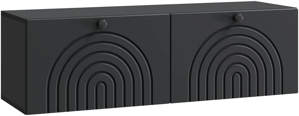 TV staliukas Sieninė TV spintelė Juoda 98 x 31 x 30 cm Apdirbta mediena