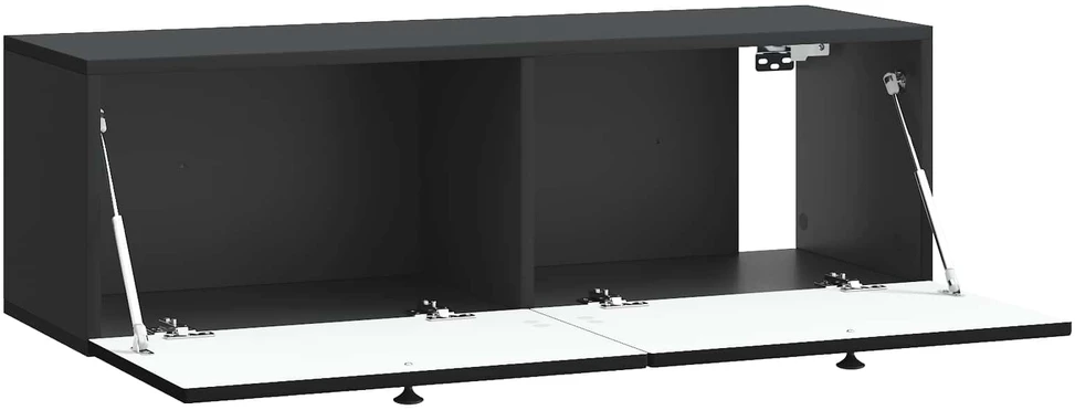 TV staliukas Sieninė TV spintelė Juoda 98 x 31 x 30 cm Apdirbta mediena