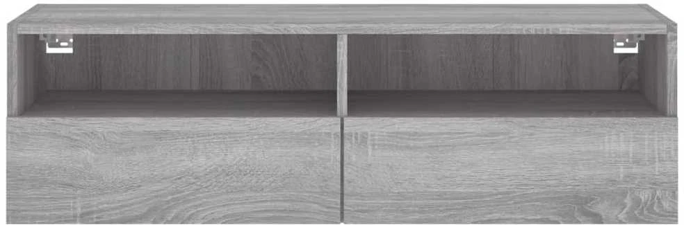 TV staliukas Sieninė TV spintelė, pilka ąžuolo, 100x30x30cm, mediena