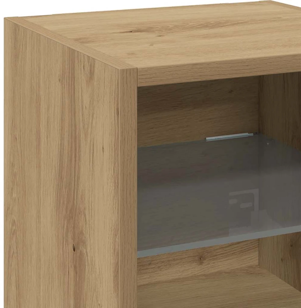TV staliukas Sieninė TV spintelė su LED lemputėmis, artisano, 30x28,5x30cm