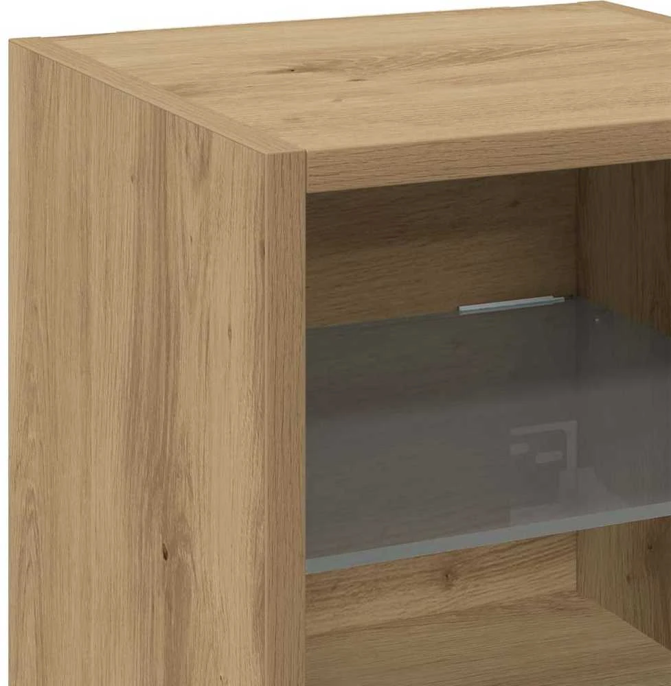 TV staliukas Sieninė TV spintelė su LED lemputėmis, artisano, 30x28,5x30cm