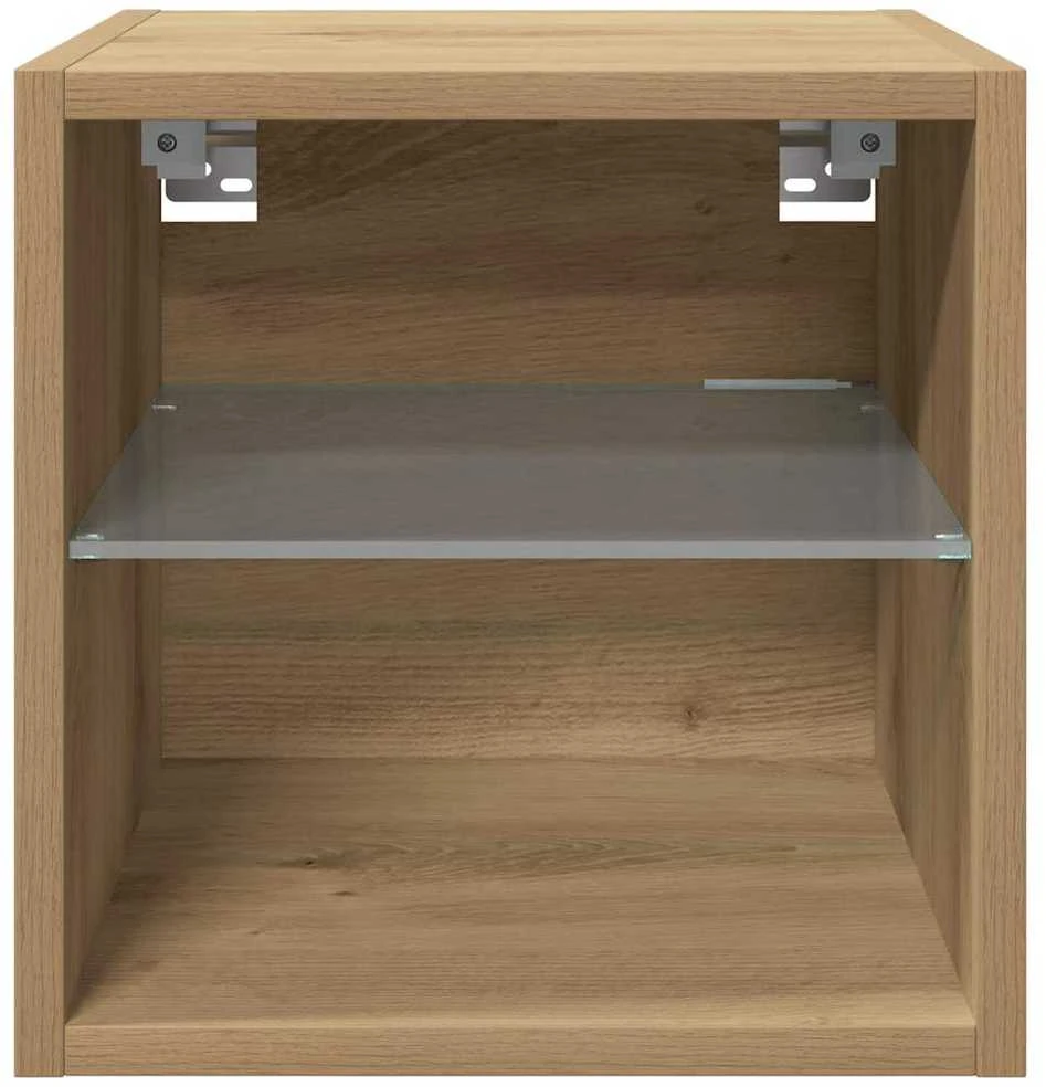 TV staliukas Sieninė TV spintelė su LED lemputėmis, artisano, 30x28,5x30cm