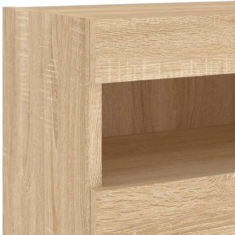TV staliukas Sieninė TV spintelė su LED lemputėmis, ąžuolo, 40x30x40cm