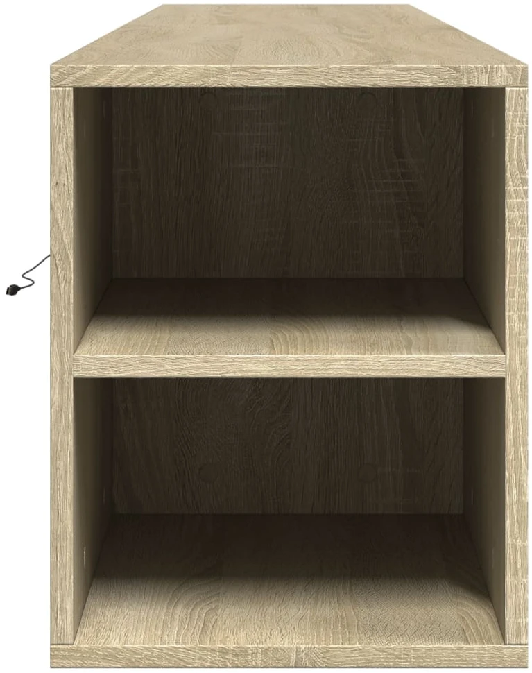 TV staliukas Sieninė TV spintelė su LED lemputėmis, ąžuolo, 180x31x39,5cm