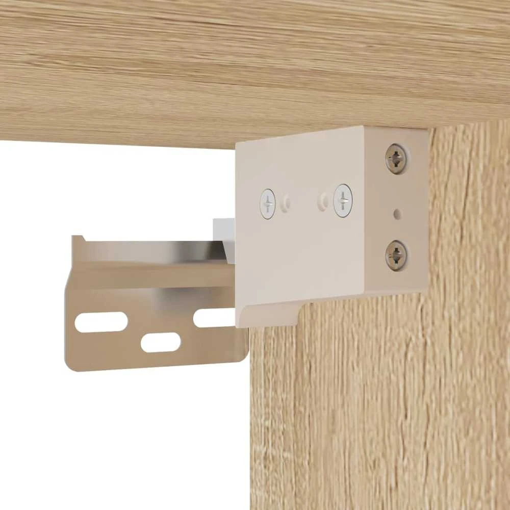 TV staliukas Sieninė TV spintelė su LED lemputėmis, ąžuolo, 80x35x31cm