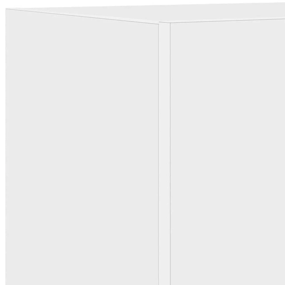 TV staliukas Sieninė TV spintelė su LED lemputėmis, balta, 40,5x35x40cm