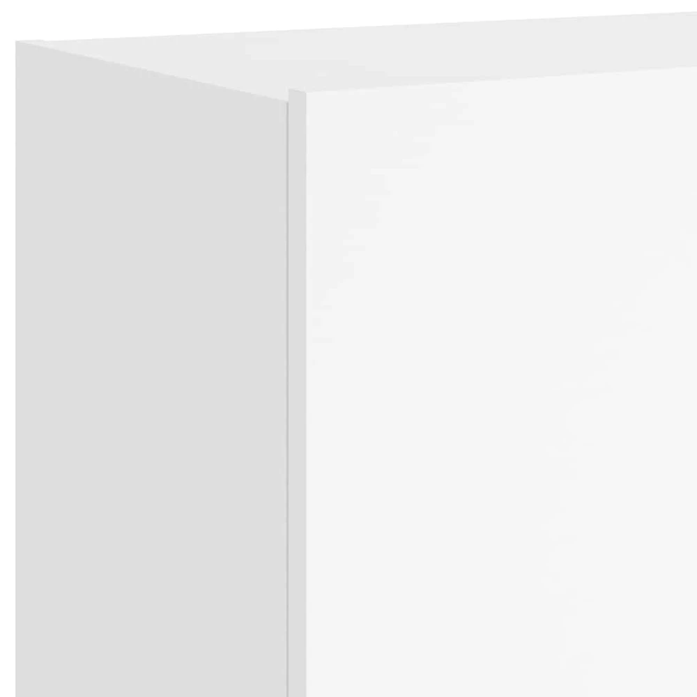 TV staliukas Sieninė TV spintelė su LED lemputėmis, balta, 100x35x41cm