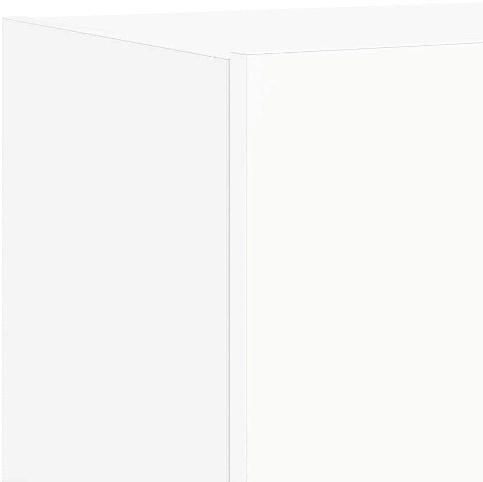 TV staliukas Sieninė TV spintelė su LED lemputėmis, balta, 80x35x31cm