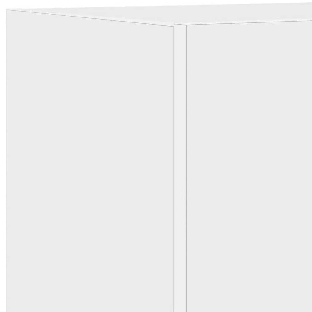 TV staliukas Sieninė TV spintelė su LED lemputėmis, balta, 40,5x35x40cm