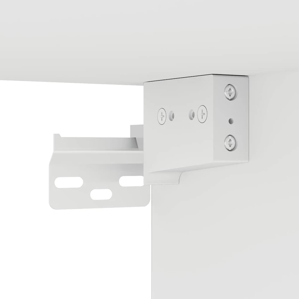TV staliukas Sieninė TV spintelė su LED lemputėmis, balta, 80x35x31cm