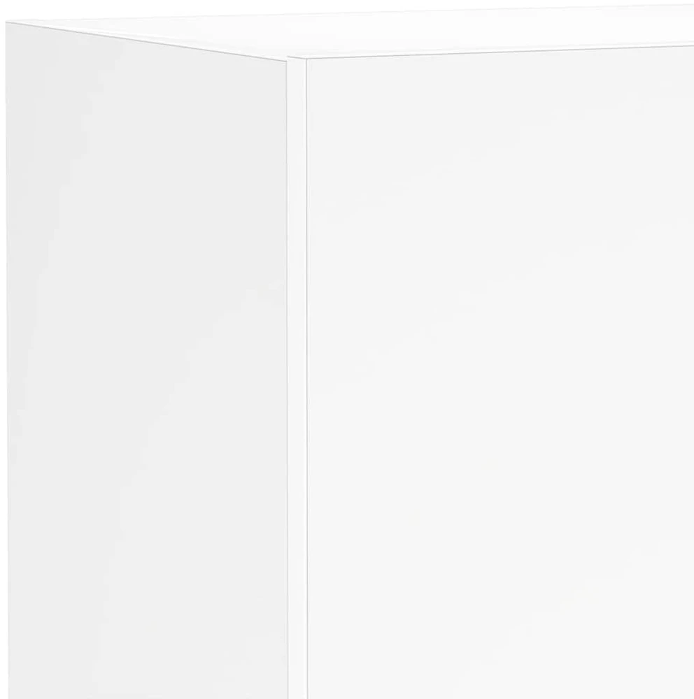 TV staliukas Sieninė TV spintelė su LED lemputėmis, balta, 40,5x35x80cm
