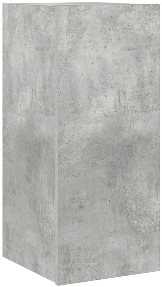 TV staliukas Sieninė TV spintelė su LED lemputėmis, betono, 30,5x35x70cm