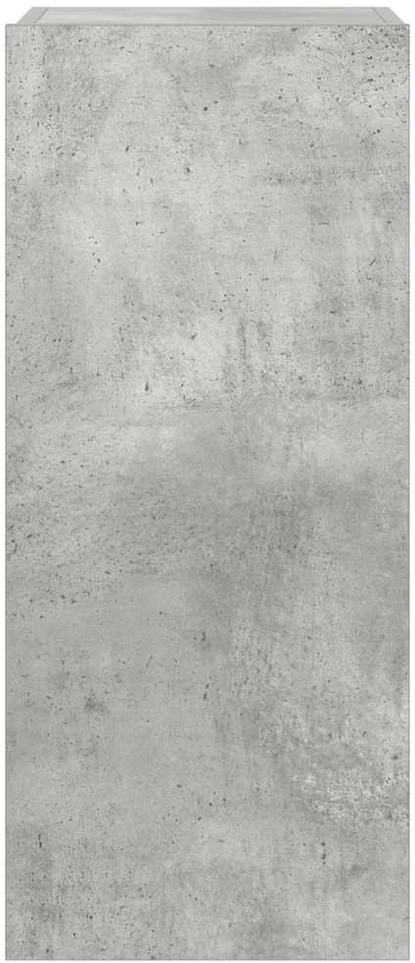 TV staliukas Sieninė TV spintelė su LED lemputėmis, betono, 30,5x35x70cm