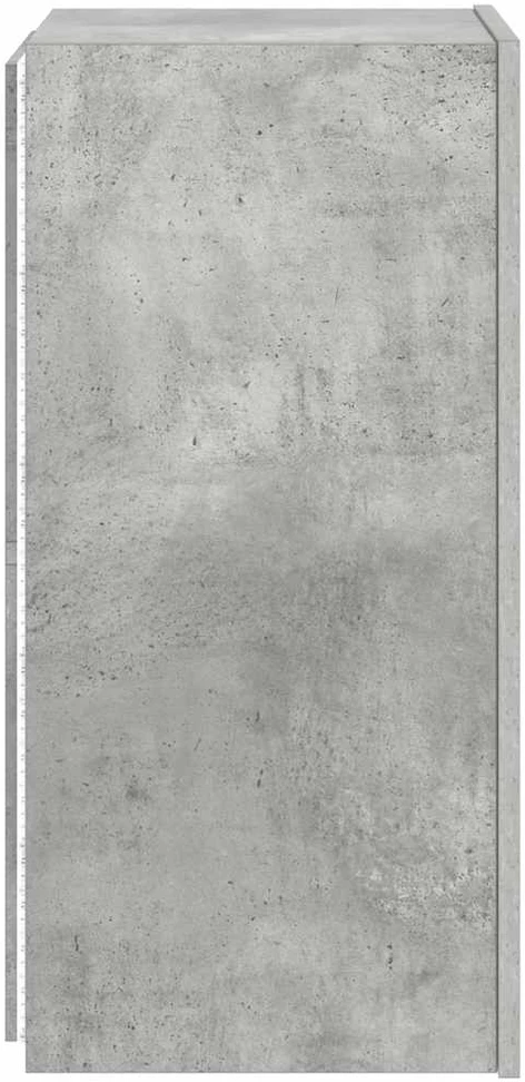 TV staliukas Sieninė TV spintelė su LED lemputėmis, betono, 30,5x35x70cm