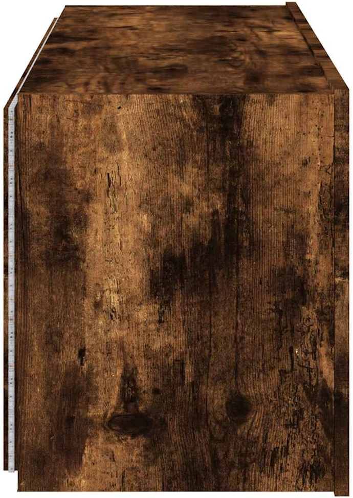 TV staliukas Sieninė TV spintelė su LED lemputėmis, dūminė, 100x35x41cm