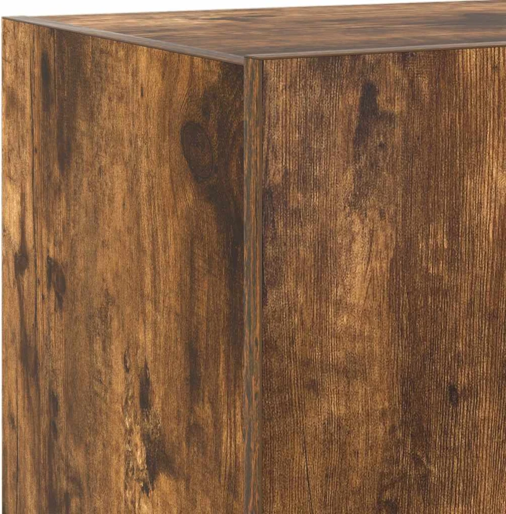 TV staliukas Sieninė TV spintelė su LED lemputėmis, dūminė, 60x35x31cm