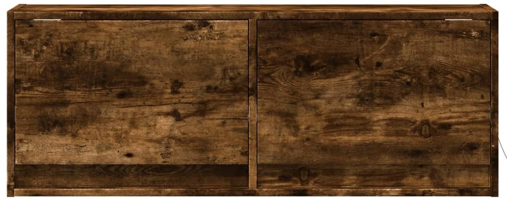 TV staliukas Sieninė TV spintelė su LED lemputėmis, dūminė, 100x31x35cm