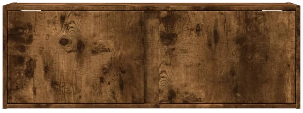 TV staliukas Sieninė TV spintelė su LED lemputėmis, dūminė, 100x31x35cm