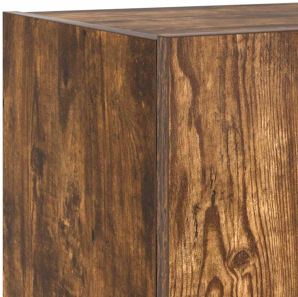 TV staliukas Sieninė TV spintelė su LED lemputėmis, dūminė, 100x35x31cm