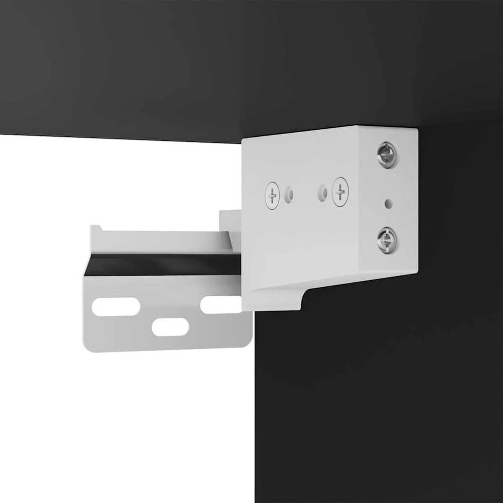 TV staliukas Sieninė TV spintelė su LED lemputėmis, juoda, 30,5x35x70cm