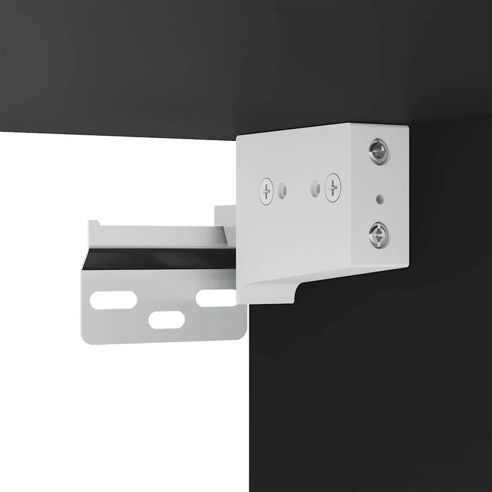 TV staliukas Sieninė TV spintelė su LED lemputėmis, juoda, 40,5x35x40cm