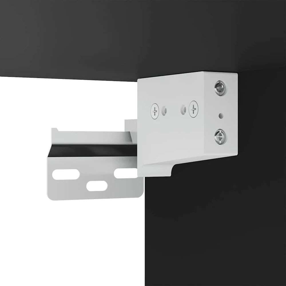 TV staliukas Sieninė TV spintelė su LED lemputėmis, juoda, 30,5x35x70cm