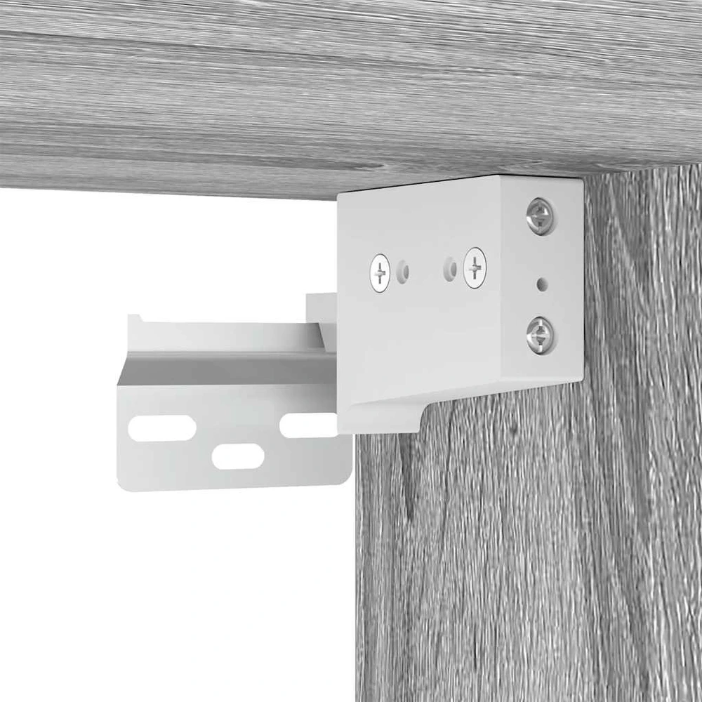 TV staliukas Sieninė TV spintelė su LED lemputėmis, pilka, 30,5x35x70cm